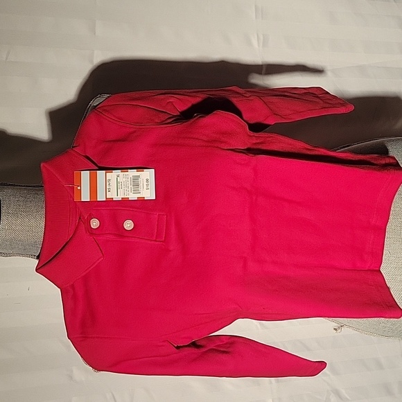 Cat & Jack Red 2 Button-up Short Sleeve Red Shirt, Size: XS (4/5), NWT - Picture 1 of 7